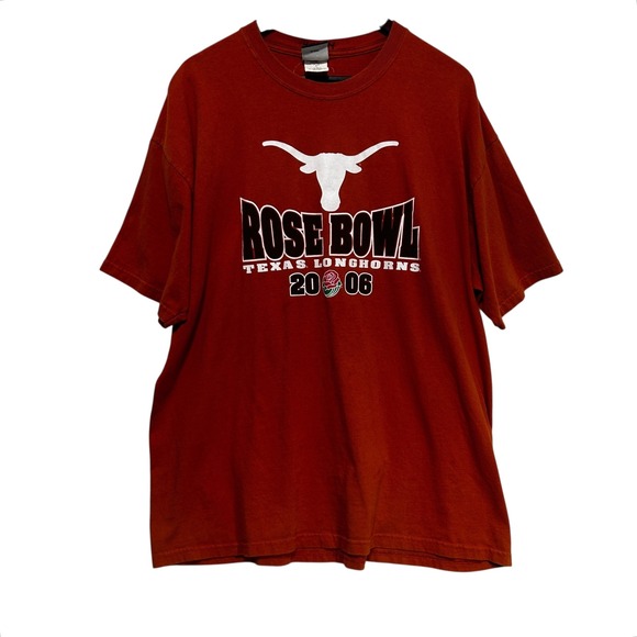 Texas Longhorns Rose Bowl Champion 2006 Football 2X Orange Graphic NCAA Mens - Picture 1 of 7